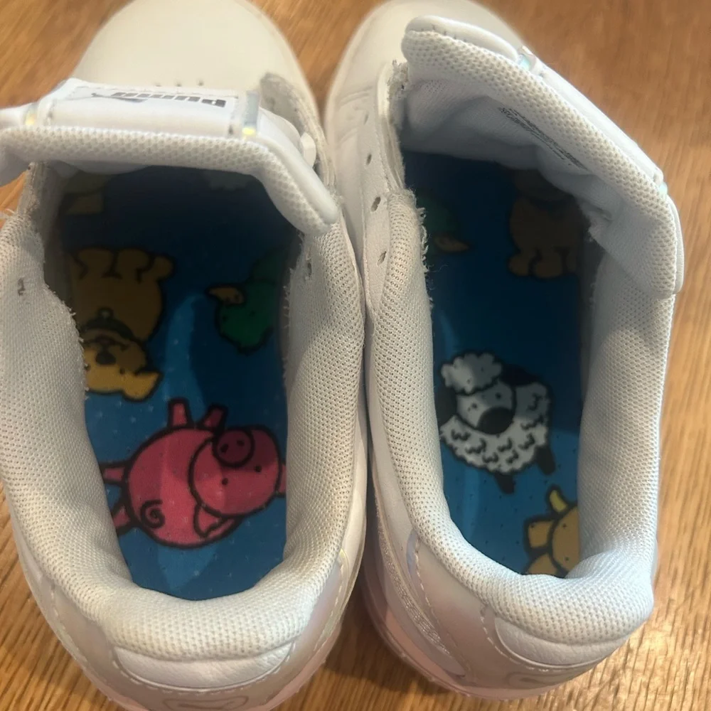 Puma Kids White and Light Pink Sneakers - Picture 7 of 7